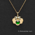 Mariage Green Jadeite Pendant